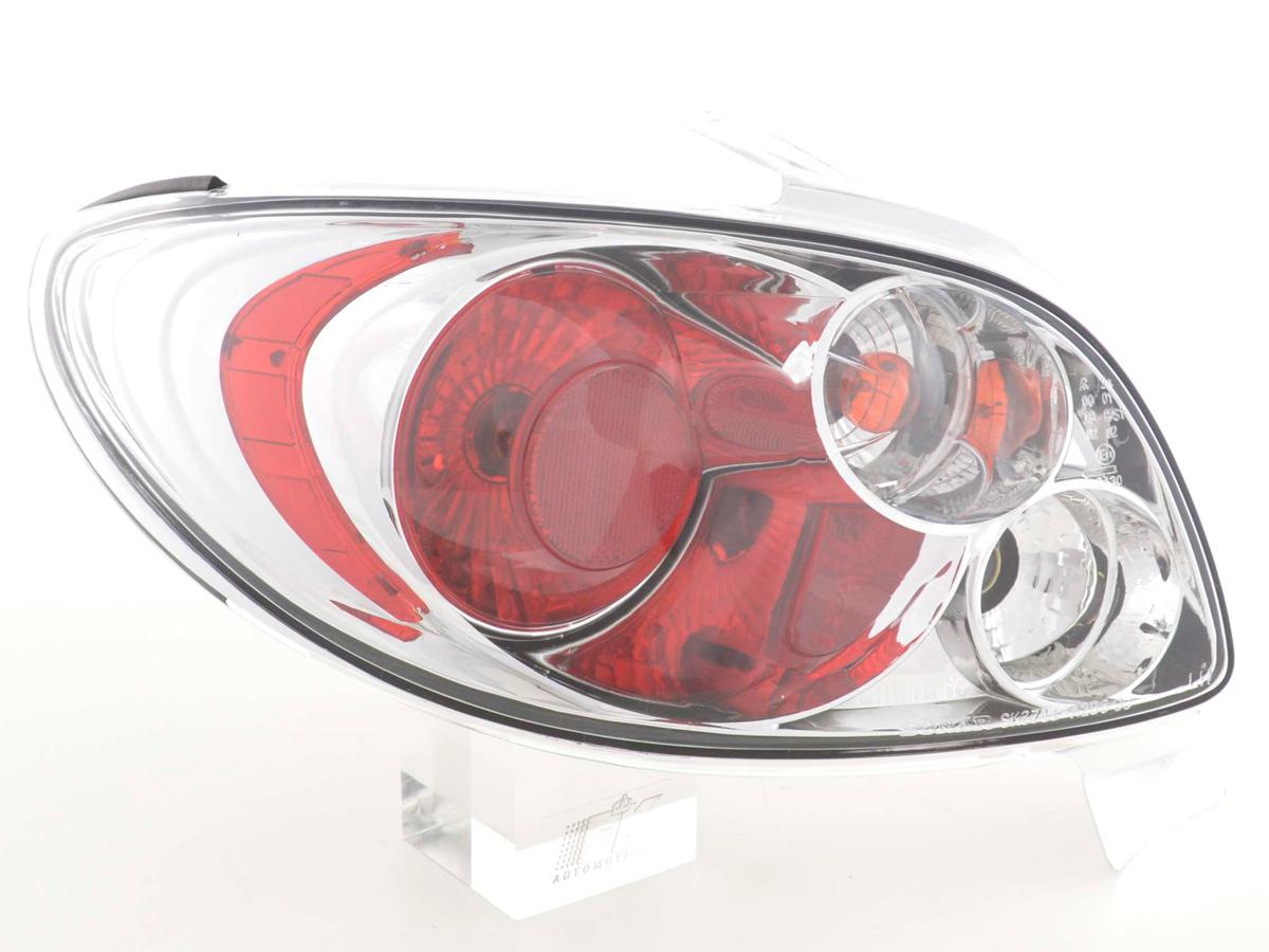 Rückleuchten Set Peugeot 206 98 - chrom Rückleuchten Set Peugeot 206 98 - chrom